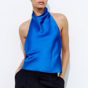Zara Electric Blue Halter Top